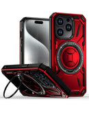Protege tu iPhone 12 Pro Max con una funda resistente antimpactos en Guatemala, con soporte para anillo incorporado y en color rojo.