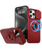 Protege tu iPhone 12 Pro Max con esta funda roja que incluye un soporte de aro y cubre lente de cámara deslizable en Guatemala.