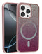 Compra en Guatemala el mejor case con carga inalámbrica Bling Diamond Crystal PINK para iPhone 12 Pro Max en SlowBack, mayorista de accesorios iPhone.