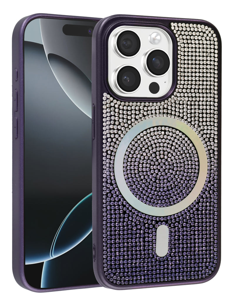 Compra la Funda con carga inalámbrica Bling Diamond Crystal en Guatemala para tu iPhone 12 Pro Max en color PURPLE.