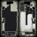 Tapa trasera verde salvia Grade A para iPhone 17 US, con puerto de carga y piezas pequeñas, repuesto original.
