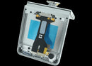 Pantalla OLED interna refurbished blanca para Samsung Galaxy Z Flip 7 5G, con marco, lista para reparación.
