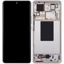 Pantalla OLED morada refurbished para Xiaomi 12 Pro/12S Pro con marco, ideal para reparación de display.