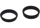 Aro de bezel de cámara trasera negro para iPhone 16 y 16 Plus, pack de 2 piezas.