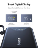 Banco de energía digital Baseus PicoGo de 10000mAh, 45W, en color negro cósmico para carga rápida.
