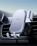 Soporte para auto BASEUS Metal Age Go Gravity Space Gray, fijación a salida de aire, con agarre automático.