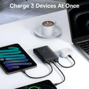 Batería portátil BASEUS EnerFill FP21 negra de 10000mAh con cable USB C-C de carga rápida 22.5W.