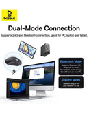 Mouse Baseus F02 ergonómico inalámbrico Bluetooth negro cósmico con diseño SlowBack y agarre cómodo.