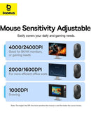 Mouse Baseus F02 ergonómico inalámbrico Bluetooth negro cósmico con diseño SlowBack y agarre cómodo.