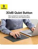 Mouse Baseus F02 ergonómico inalámbrico Bluetooth negro cósmico con diseño SlowBack y agarre cómodo.