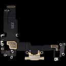 Puerto de carga USB-C con cable flex para iPhone 15, repuesto usado para reparación de carga.