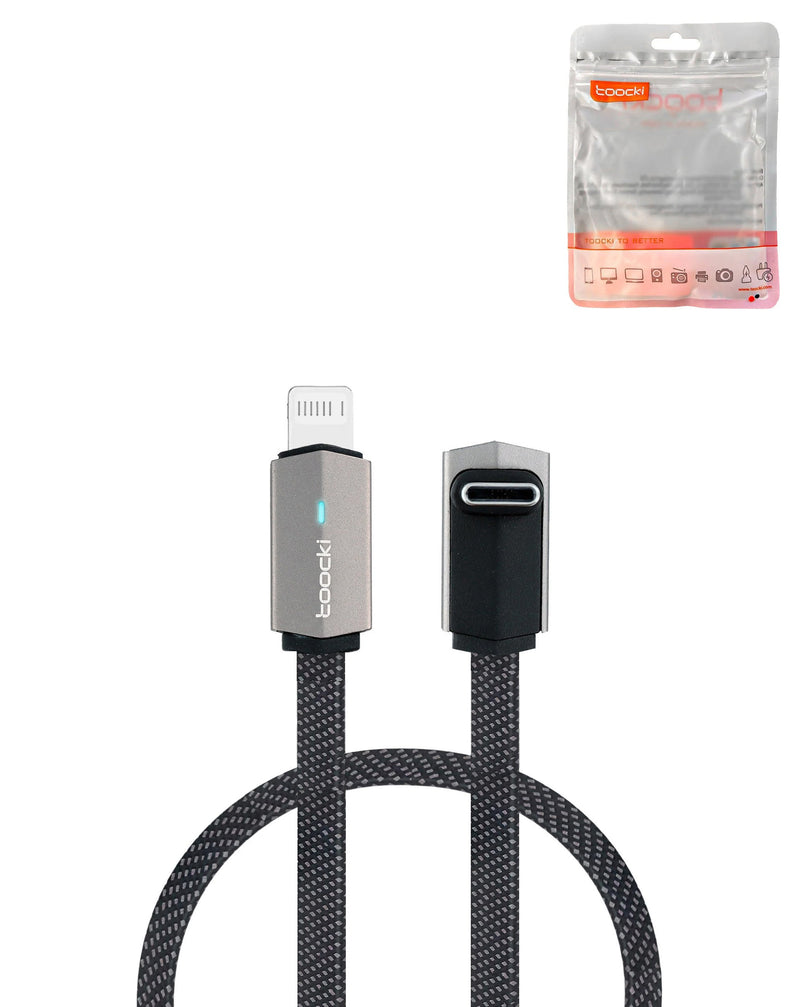Compra el cable de carga Toocki Car Series USB C-L en Guatemala, con carga rápida y trenzado grueso de 3ft.