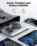 Cargador GaN Toocki 140W USB con 4 puertos (1 A, 3 C) y cable USB-C a C de 240W.