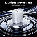 Encuentra el cargador de pared Toocki PD de 30W con cable USB C incorporado en Guatemala, ideal para cargar tus dispositivos de forma rápida y segura.