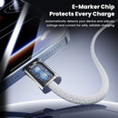 Cable USB C-C Toocki de aleación de zinc, carga rápida 100W, 3ft.