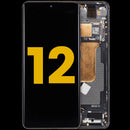 Pantalla OLED gris para Xiaomi 12, 12X, 12S con marco, repuesto para reparación de display.