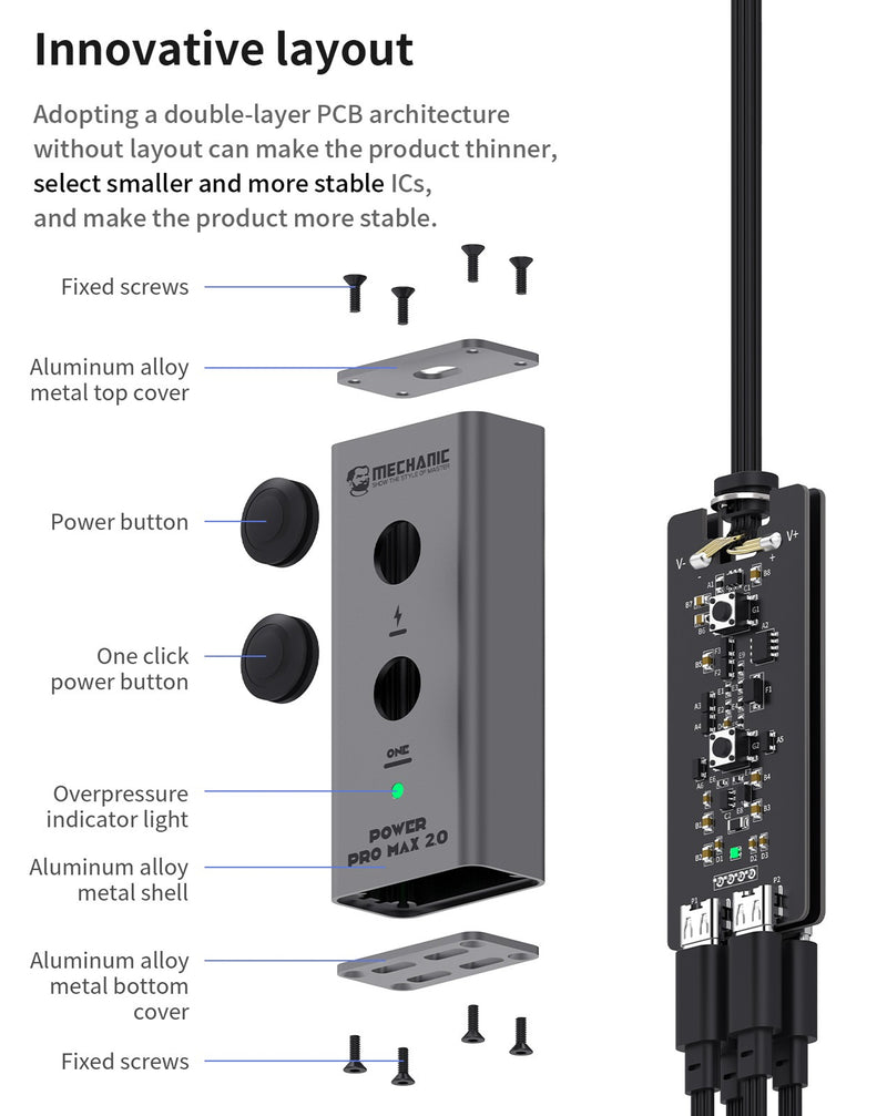 Reparación de puerto de carga Mechanic Power Pro Max para iPhone 6 a 16 en Guatemala - ¡Encuentra el cable de poder perfecto en talleres especializados en reparaciones de iPhones!