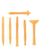 Kit de 6 herramientas JAKEMY JM-OP16 de palanca antiestática de fibra de plástico, ideal para reparación de electrónica y apertura de dispositivos.