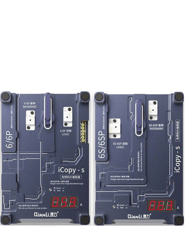 Marco de prueba de chip doble cara QianLi iCopy-S para iPhone 6/6 Plus/6S/6S Plus en Guatemala, ideal para reparaciones en talleres de telefonía móvil.