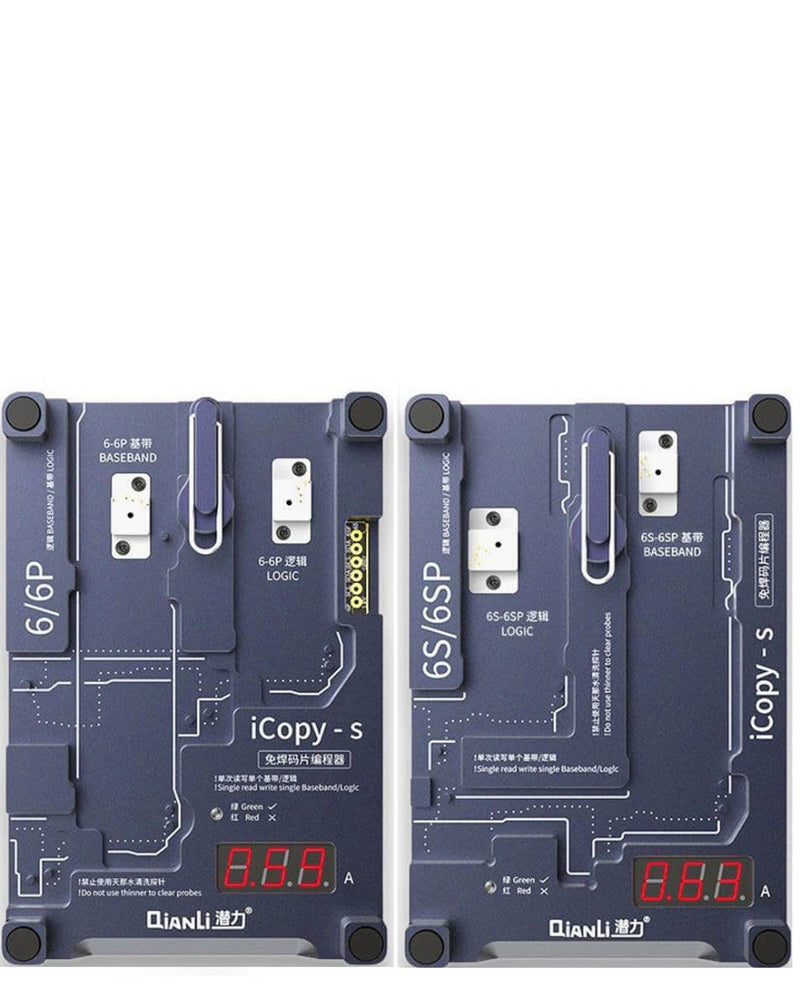 Marco de prueba de chip doble cara QianLi iCopy-S para iPhone 6/6 Plus/6S/6S Plus en Guatemala, ideal para reparaciones en talleres de telefonía móvil.