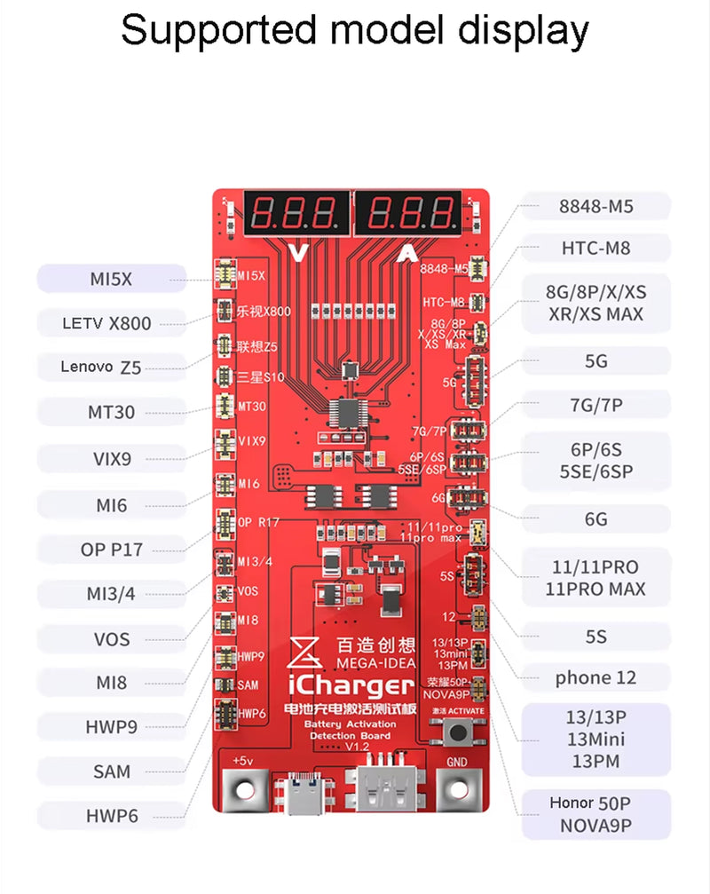 Placa de activación de batería QianLi iCharger 2.0 en Guatemala - ¡Encuentra la mejor calidad y precio en activadores de baterías en talleres de reparación!