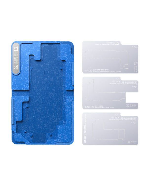 Reparación de placas iPhone 12 con la plataforma de reballing QianLi Mega-Idea en Guatemala.