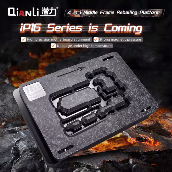 Plataforma de reballing QianLi para iPhone 16 en Guatemala, disponible en mayoristas de tecnología.