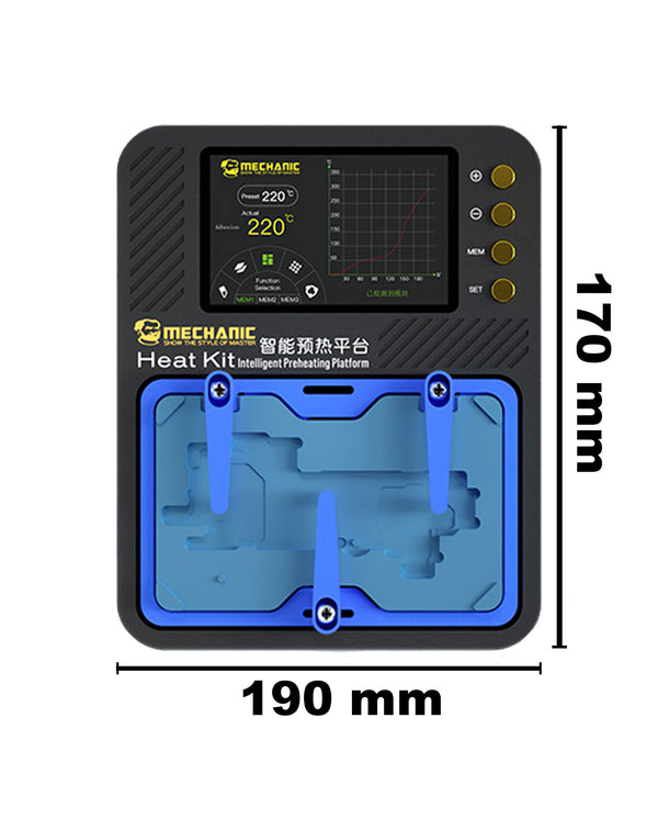 Kit de calor Mechanic Heat para reflow soldering de iPhone X, ideal para separar tarjetas lógicas en Guatemala.