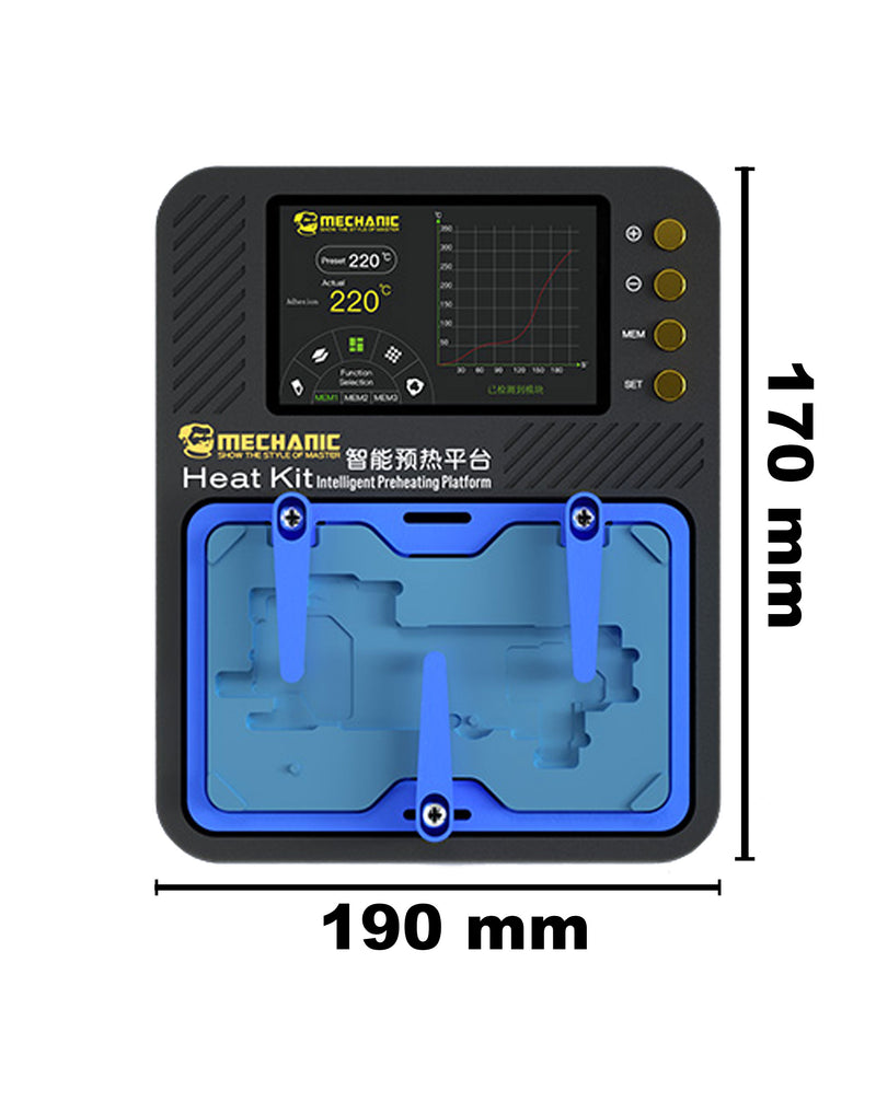 Kit de calor Mechanic Heat para reflow soldering de iPhone X, ideal para separar tarjetas lógicas en Guatemala.