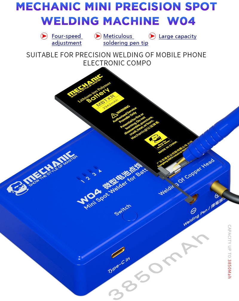 Encuentra la mejor máquina de soldadura por puntos portátil Mechanic W04 en Guatemala al mejor precio en nuestro taller de reparaciones de equipos electrónicos.