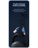 Venta al por mayor de cables USB con puerto de carga Toocki USB A-L fast charging en Guatemala.