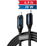 Encuentra el cable de carga rápido Toocki USB C-L de 20W con display en Guatemala para tu dispositivo.