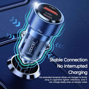 Encuentra el cargador de auto Toocki PD USB C+A de 75W en Guatemala para una carga rápida y segura.