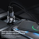 Cargador de auto transparente PD USB A+A Toocki (BLACK) de 30W ideal para encontrar en Guatemala.