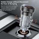 Cargador de auto transparente PD USB A+A Toocki (BLACK) de 30W ideal para encontrar en Guatemala.