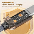 Cable de carga Toocki USB C-C con display de 60W y 6ft en Guatemala, ideal para mayoristas de accesorios electrónicos.