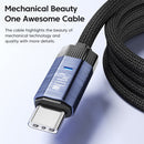 Cable de carga USB C-C Toocki de 100W, resistente y de carga rápida en color negro en Guatemala.