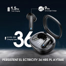 Compra auriculares TWS Bluetooth 5.3 inalámbricos Toocki color negro en Guatemala, al mejor precio de mayorista.