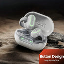 Auriculares inalámbricos Toocki TWS BT 5.3 negros, diseño ergonómico, estuche de carga compacto, sonido estéreo de alta fidelidad.
