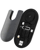 Cargador inalámbrico Toocki multifuncional de viaje con adaptadores de enchufe intercambiables y cable USB-C.