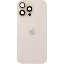 Tapa trasera con placa de acero con carga inalambrica NFC MagSafe y flex de linterna compatible para iPhone 16 Pro Max (Original) (Titanio del Desierto)