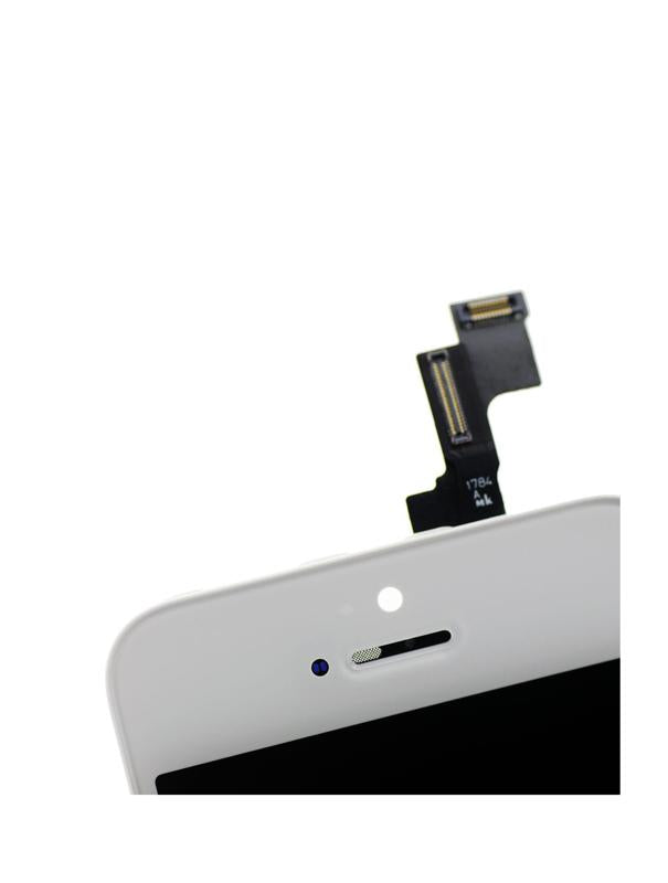 Pantalla LCD blanca para iPhone 5S / SE 2016 en Guatemala, ideal para reparaciones en talleres mayoristas.