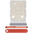 Bandeja dual SIM roja para Samsung Galaxy S26 S942, repuesto original para reparación.