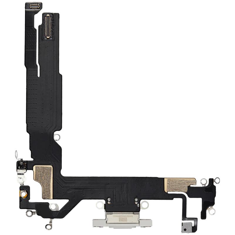 Reparación de puerto de carga flexible para iPhone 16 en Guatemala, venta al mayor de cables Aftermarket Plus en blanco con garantía.
