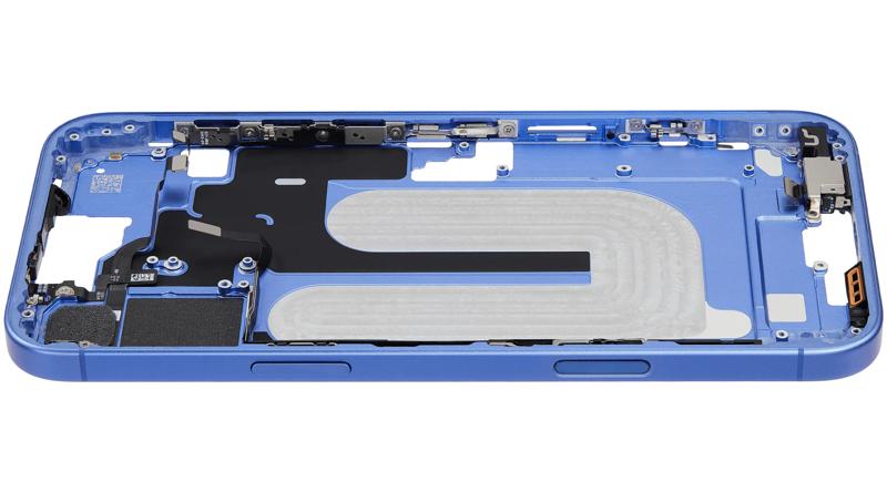 Encuentra la carcasa intermedia con botón de encendido y volumen para iPhone 16 Plus en Guatemala.