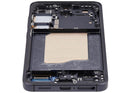Pantalla OLED azul y negra con marco para Samsung Galaxy S25 5G (SM-S921B) Aftermarket Plus, repuesto de display.