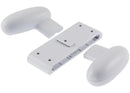 Hand grip blanco ergonómico para Nintendo Switch 2, mejora el agarre de los Joy-Con para una experiencia de juego cómoda.