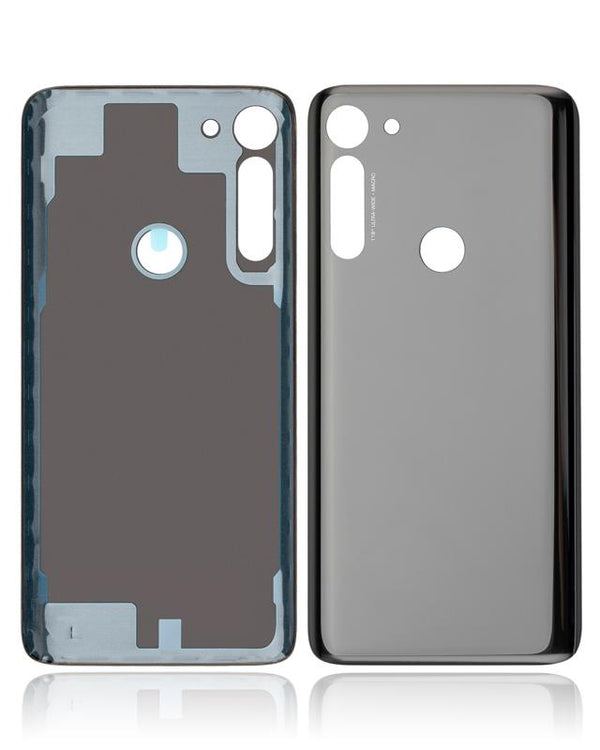 Tapa trasera de cristal para Motorola Moto G8 Power (XT2041-1 / XT2041-3 / 2020) (Negro Humo)