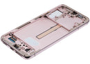 Pantalla OLED Pink Gold usada con marco para Samsung Galaxy S22 Plus 5G (SM-S906), lista para reparación.
