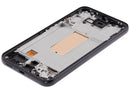 Pantalla hard OLED con marco para Samsung Galaxy A34 5G (A346) en grafito, ideal para reparación de display roto.